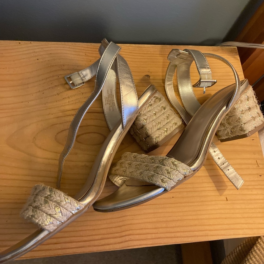 Nude sandal heels